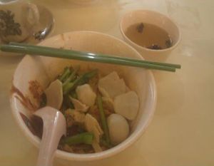 Fish Ball Noodles at Zhen Xin Vegetarian 真心素食 in Northeast Singapore
