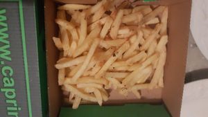 Fries at Caprinos Pizza in Redditch
