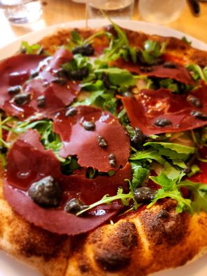 Umbra with vegan prosciutto at New Bridge Sprizza in Florence