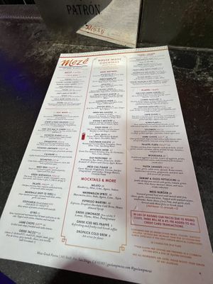   at Meze Greek Fusion in San Diego