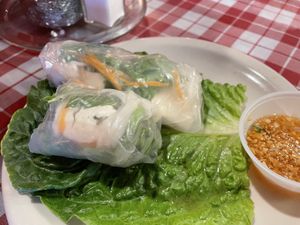 Vegan fresh spring rolls with tofu  at Racha Thai Cuisine in Chesapeake