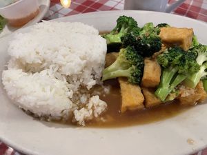 Broccoli and tofu  at Racha Thai Cuisine in Chesapeake