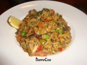 vegan paella - tapa size at Bar Bistro at The Arts Factory in Las Vegas