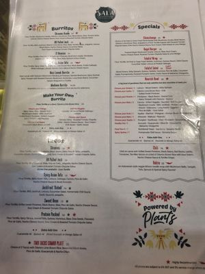 Menu at Sala - Avenue K in Kuala Lumpur