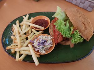 Vegan Chicken Burger with Kimchi at Sala - Avenue K in Kuala Lumpur