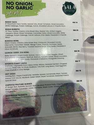 menu 1  at Sala - Avenue K in Kuala Lumpur