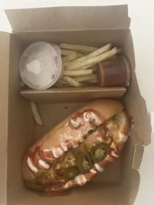 hot dog and friess  at Sala - Avenue K in Kuala Lumpur