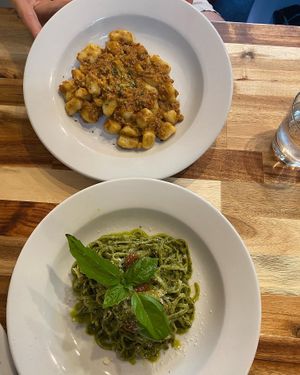 Gnocchi and Pesto dishes   at Lilla in Portland