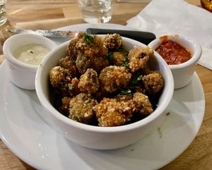 Fried mushrooms   at Lilla in Portland