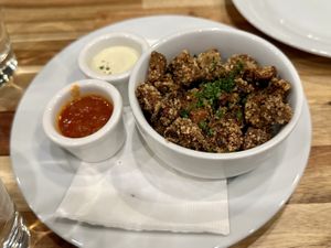 Fried mushrooms   at Lilla in Portland