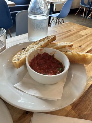 Focaccia and marinara!  at Lilla in Portland
