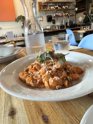 Sun-dried tomato pesto pasta   at Lilla in Portland