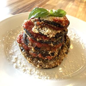 Eggplant Parmigiana appetizer  at Lilla in Portland