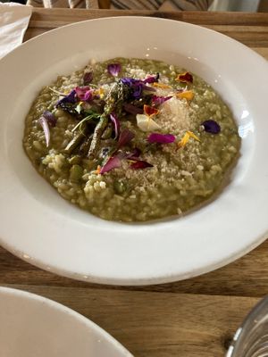 asparagus risotto   at Lilla in Portland