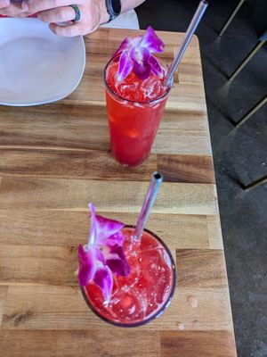 Raspberry vanilla Italian sodas at Lilla in Portland