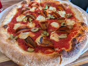 Pepperoni pizza at Lilla in Portland