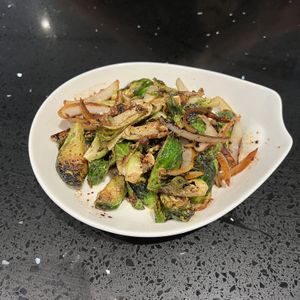Wok Fried Brussel Sprout   at Viet Family - The Vegan House in Vancouver