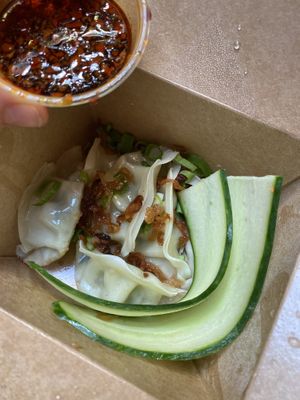 Fried dumplings   at Viet Family - The Vegan House in Vancouver