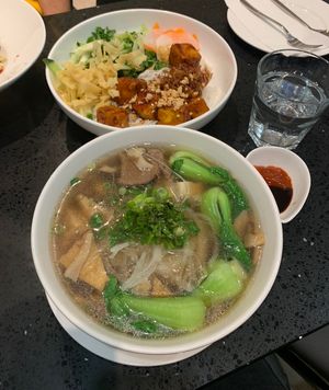 Beef Pho & Tofu Bowl  at Viet Family - The Vegan House in Vancouver