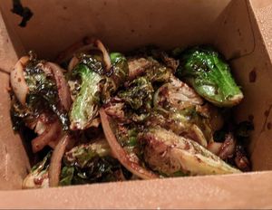 Wok fried Brussel sprouts at Viet Family - The Vegan House in Vancouver