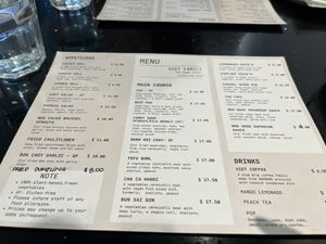 Menu 2023  at Viet Family - The Vegan House in Vancouver