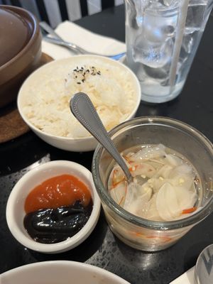 Garlic and sweet/sour sauce  at Viet Family - The Vegan House in Vancouver