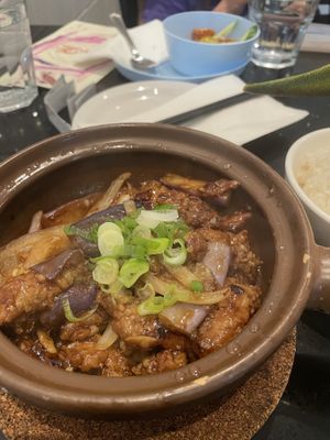 Eggplant Chick’n Hotpot  at Viet Family - The Vegan House in Vancouver