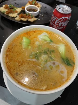 Curry soup  at Viet Family - The Vegan House in Vancouver