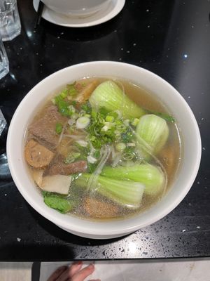 Beef pho  at Viet Family - The Vegan House in Vancouver
