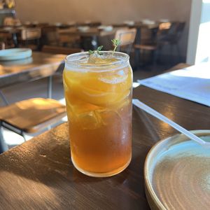 Peach tea  at Viet Family - The Vegan House in Vancouver