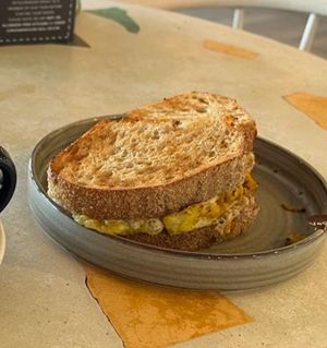 Vegan Curryflower toastie   at The Workhouse in Brixworth