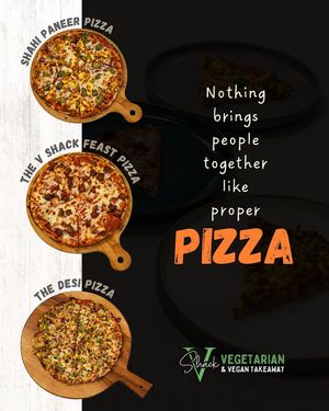 Keep your friends and family close... and your pizza closer! 🍕 Because as we all know, good food is even better when shared! at V Shack in Derby