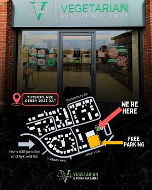In case you still don’t know where to find us… here’s your sign! 📍

Great food, great vibes, and easy parking—now there’s no excuse!  at V Shack in Derby