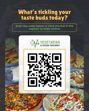 In the mood for something tasty and guilt-free? 🍕🌿
Curry, burgers, pizza, wraps and more – scan the QR code or visit www.vshack.co.uk to satisfy your cravings! at V Shack in Derby
