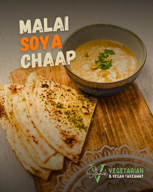 Rich, comforting, and full of flavour – our Malai Soya Chaap hits just right 🍛 Served with soft naan and made to warm the soul, it’s proper veggie comfort food! at V Shack in Derby