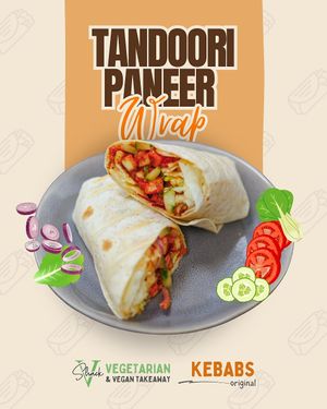 Our Tandoori Paneer Wrap is loaded with bold flavours, melty paneer, and crisp salad, all wrapped up and ready to go.  at V Shack in Derby