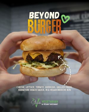 All the flavour. None of the faff.
The Beyond Burger delivers that proper burger bite: juicy, satisfying, and stacked just how you like it. With melty cheese, crisp salad, and sauce in all the right places, this one’s a keeper. at V Shack in Derby