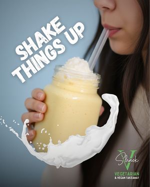 Who says milkshakes are just for summer? Ours are creamy, cold, and impossible to resist, whether you’re pairing one with a hot curry or just stopping by for a sweet pick-me-up.  at V Shack in Derby