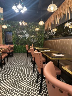 Orderly yet cosy seating   at Fress  in Manchester