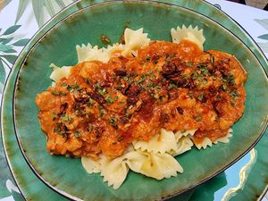 Chicken paprikás at Yes It Is Vegan II - Liszt Ferenc Tér in Budapest