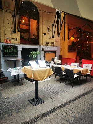 Outside at Yes It Is Vegan II - Liszt Ferenc Tér in Budapest