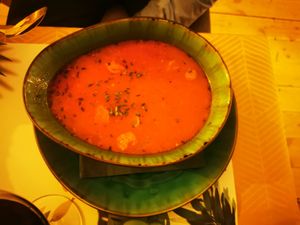 "Goulash" soup at Yes It Is Vegan II - Liszt Ferenc Tér in Budapest