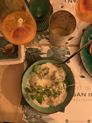 pulled pork stew with ballad base  at Yes It Is Vegan II - Liszt Ferenc Tér in Budapest