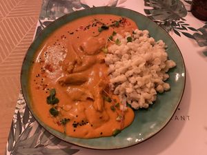 Paprikàs with nokedli   at Yes It Is Vegan II - Liszt Ferenc Tér in Budapest