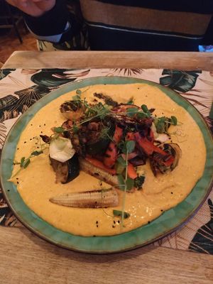 The corn puree is delicious at Yes It Is Vegan II - Liszt Ferenc Tér in Budapest