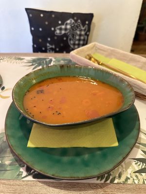 Vegan goulash with seitan  at Yes It Is Vegan II - Liszt Ferenc Tér in Budapest