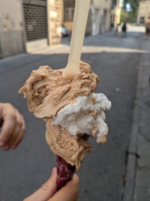 Nuts and coco at Gelateria Paniko in Lucca