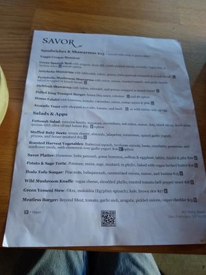  at Savor in San Francisco