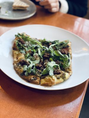 Flatbread pizza  at Savor in San Francisco