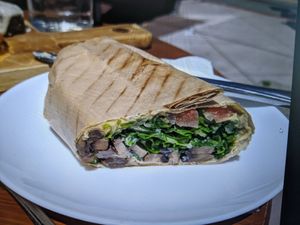 Lunchtime wrap at Savor in San Francisco